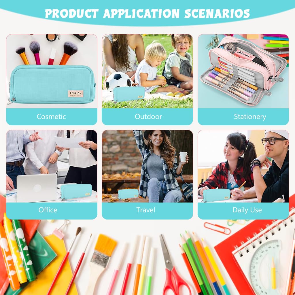 ZIBUYU Multifunctional Pencil case (Light Blue) ZIBUYU Multifunctional Pencil case (Light Blue)